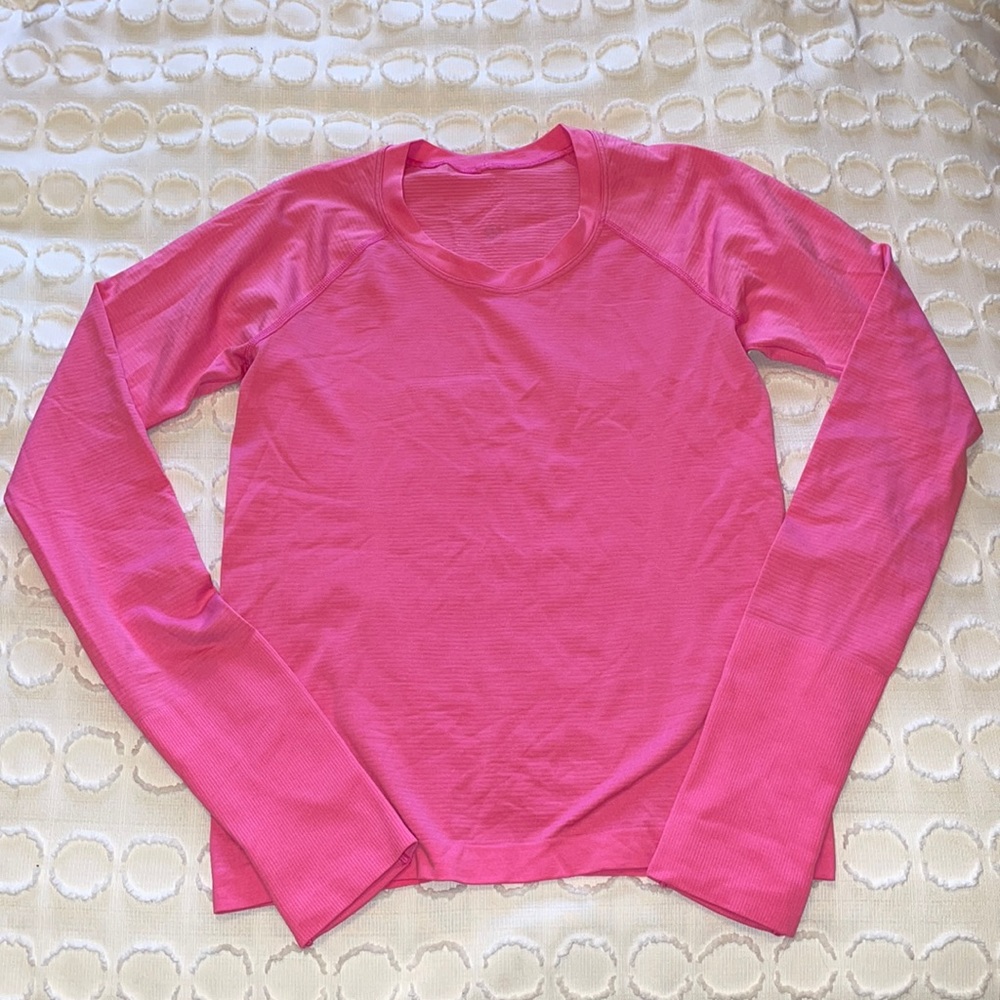 Lululemon Long Sleeve Swiftly Pop Pink 6 Raceday